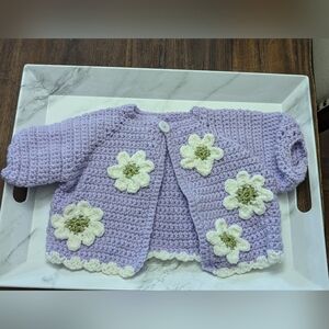 Infant Handmade Crochet Cardigan